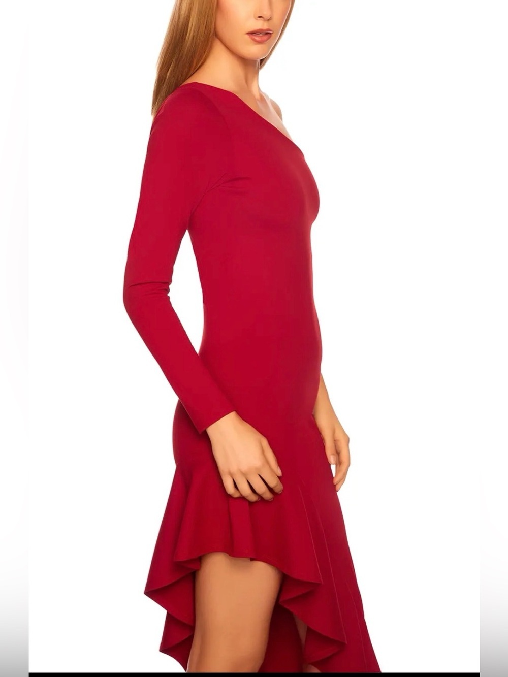 Susana Monaco One-Shoulder Asymmetrical Dress in Berries Size M NWT - Picture 3 of 9
